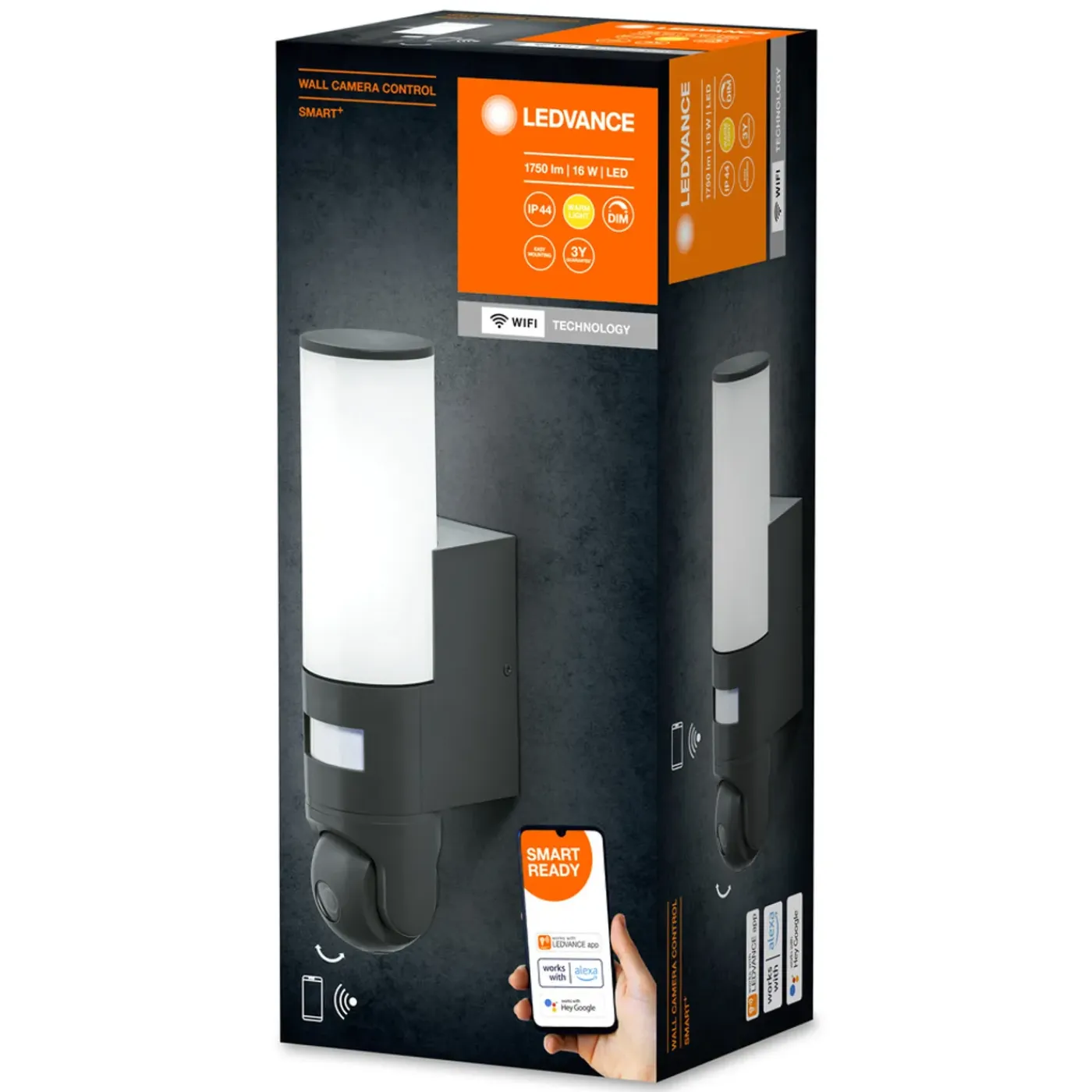 Ledvance wandlamp Smart+ Camera Control donkergrijs 16W