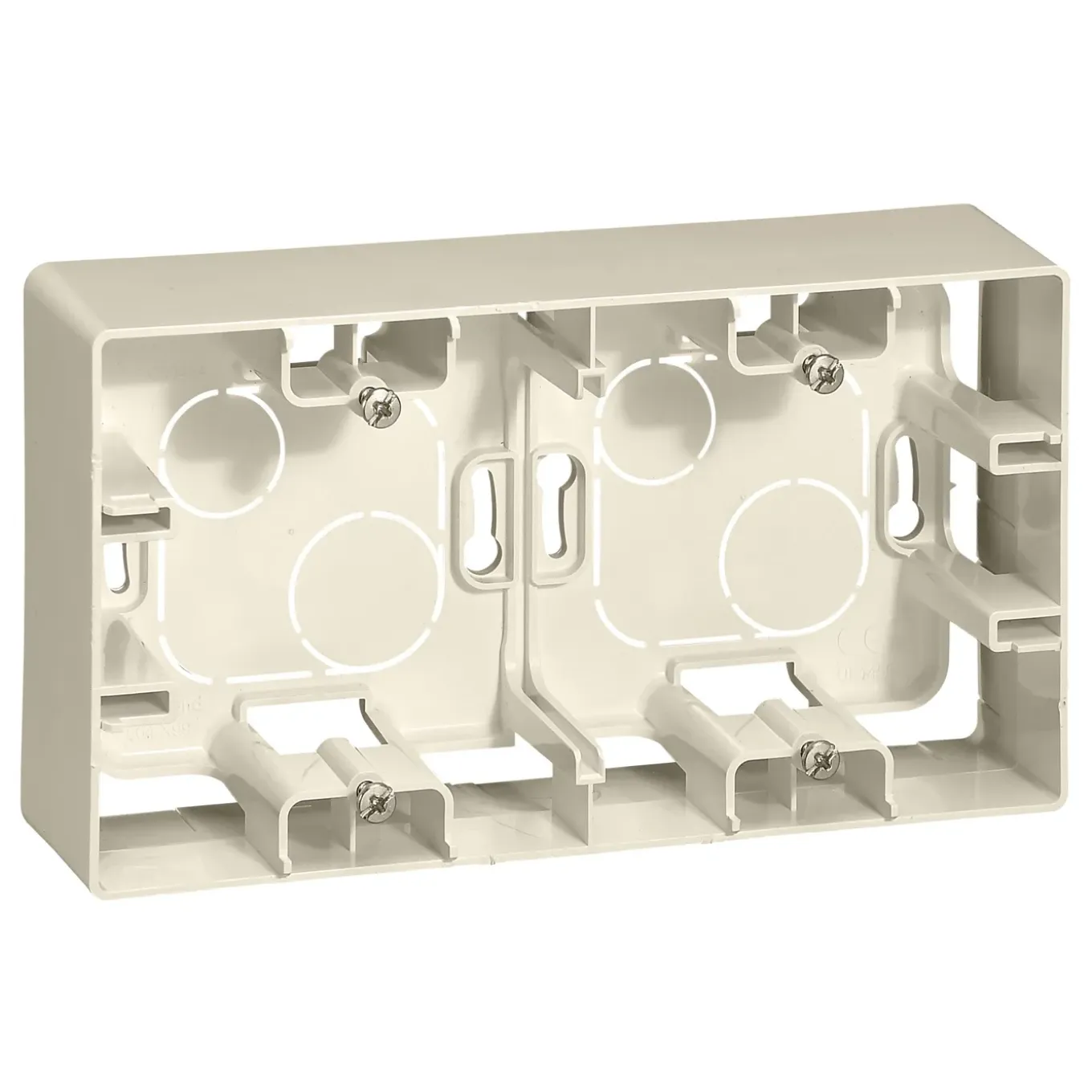 Legrand opbouwkader 2 modules Niloé wit-crème