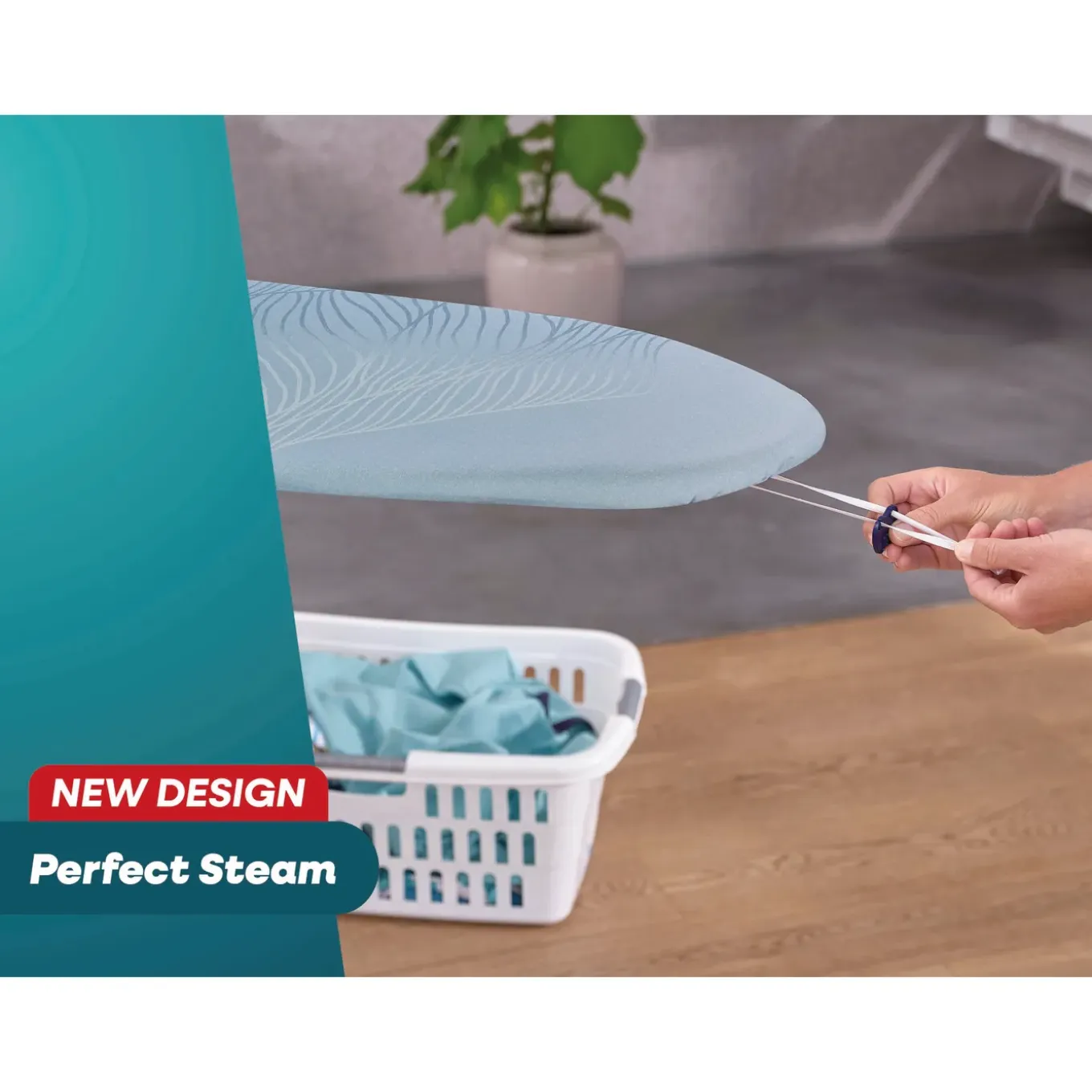 Leifheit Strijkplankhoes Perfect Steam L/Universal - Stoomverdeling - Elastisch trekkoord - 140x45cm