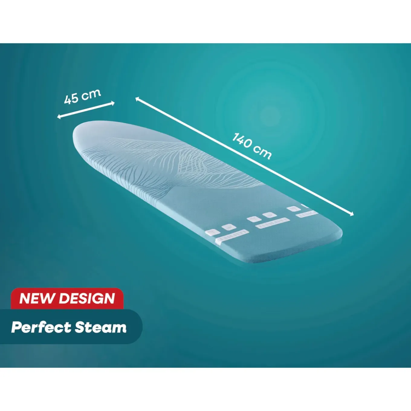 Leifheit Strijkplankhoes Perfect Steam L/Universal - Stoomverdeling - Elastisch trekkoord - 140x45cm