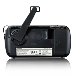 Lenco MCR-113BK - Draagbare Opwindbare Noodradio - Zaklamp & Powerbank in één - Noodpakket - Zwart