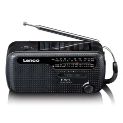 Lenco MCR-113BK - Draagbare Opwindbare Noodradio - Zaklamp & Powerbank in één - Noodpakket - Zwart