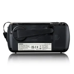Lenco MCR-113BK - Draagbare Opwindbare Noodradio - Zaklamp & Powerbank in één - Noodpakket - Zwart