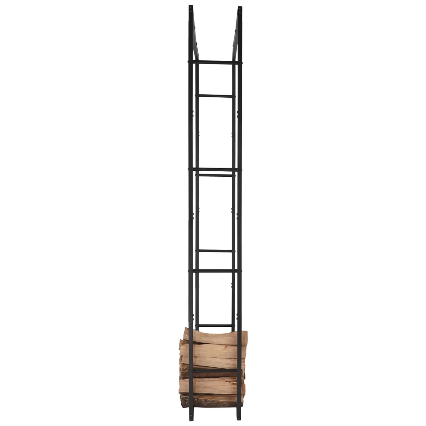 Lendo Online Brandhoutrek 148×25×196 Cm Zwart Staal