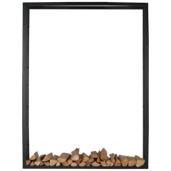 Lendo Online Brandhoutrek 148×25×196 Cm Zwart Staal