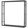 Lendo Online Brandhoutrek 148×25×148 Cm Zwart Staal