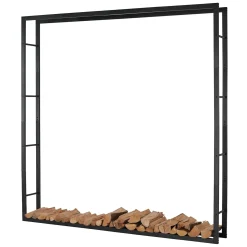 Lendo Online Brandhoutrek 196×25×196 Cm Zwart Staal