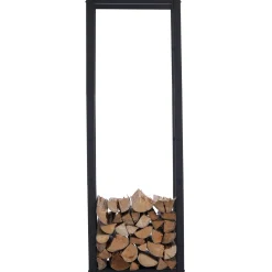 Lendo Online Brandhoutrek Met Hoes 50x25x148 Cm Zwart