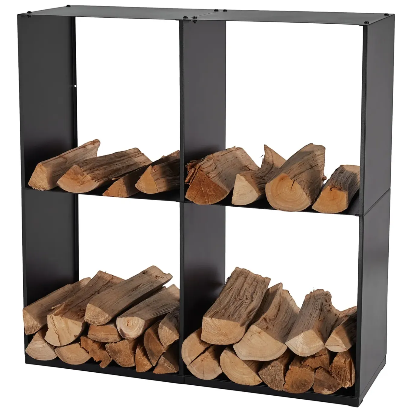 Lendo Online Brandhoutrek 80x28x80 Cm Zwart Staal