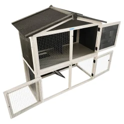 Lendo Online Konijnenhok 94x46x96 Cm Grijs Hout