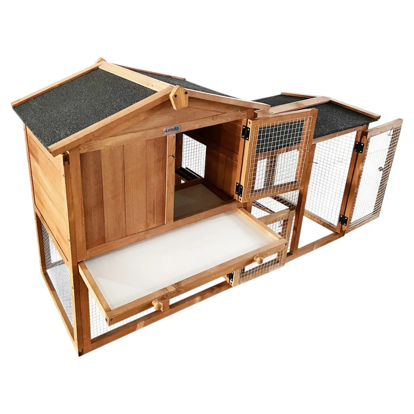Lendo Online Konijnenhok 145x45x85 Hout Bruin