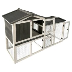 Lendo Online Konijnenhok 145x45x85 Hout Grijs