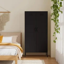 Lendo Online Lockerkast Metaal 90x50x180 Cm Zwart
