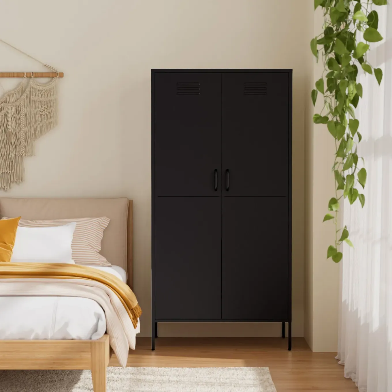 Lendo Online Lockerkast Metaal 90x50x180 Cm Zwart
