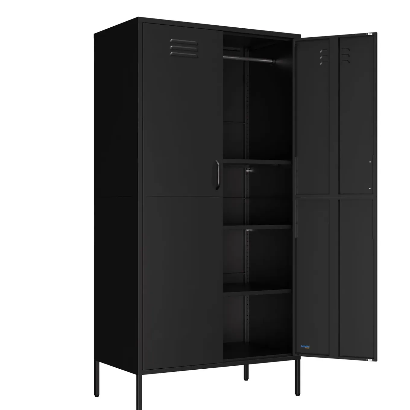 Lendo Online Lockerkast Metaal 90x50x180 Cm Zwart
