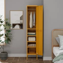 Lendo Online Lockerkast Metaal 35x50x180 Cm Geel
