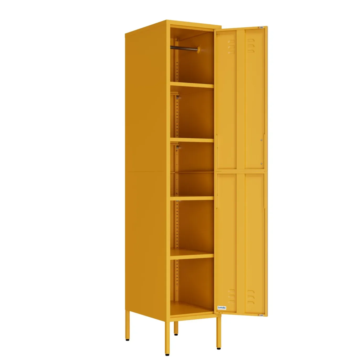 Lendo Online Lockerkast Metaal 35x50x180 Cm Geel