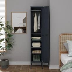 Lendo Online Lockerkast Metaal 35x50x180 Cm Antraciet