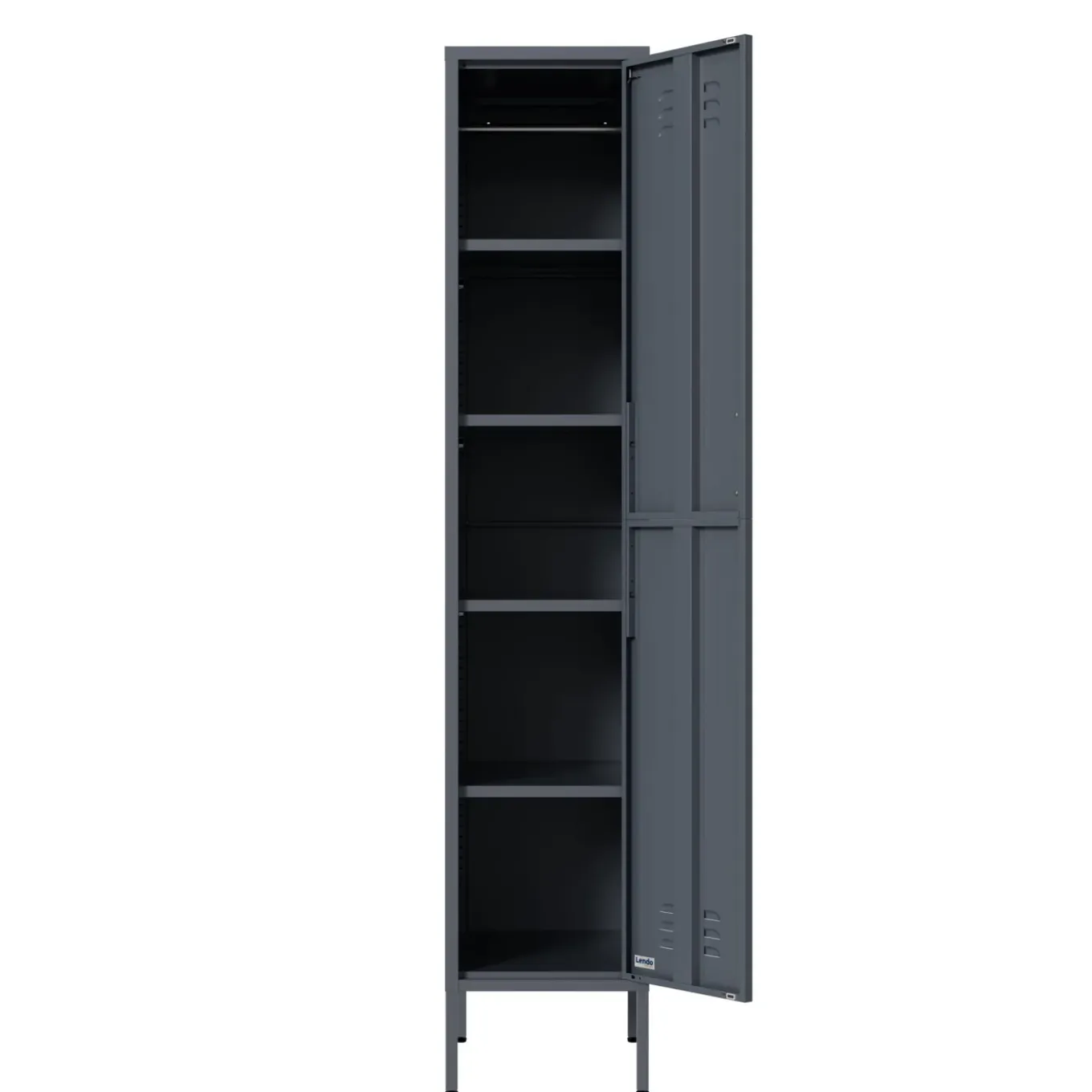 Lendo Online Lockerkast Metaal 35x50x180 Cm Antraciet