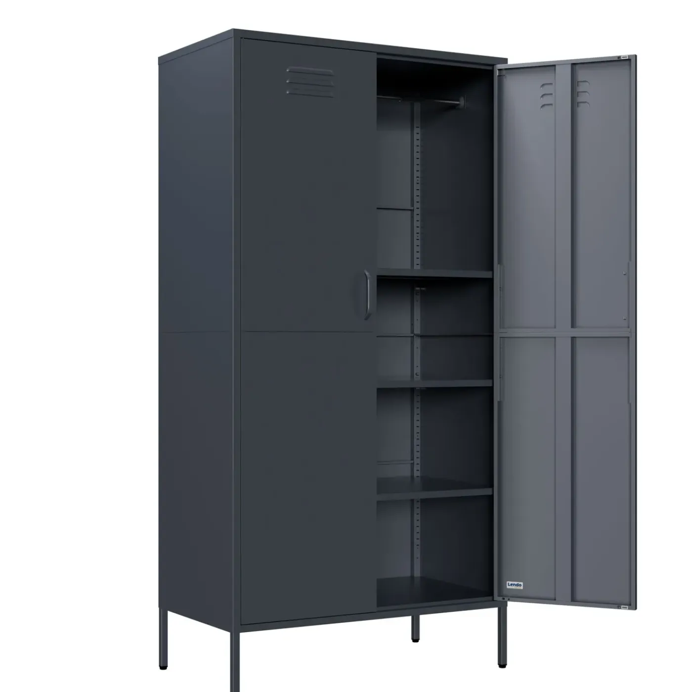 Lendo Online Lockerkast Metaal 90x50x180 Cm Antraciet