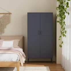 Lendo Online Lockerkast Metaal 90x50x180 Cm Antraciet