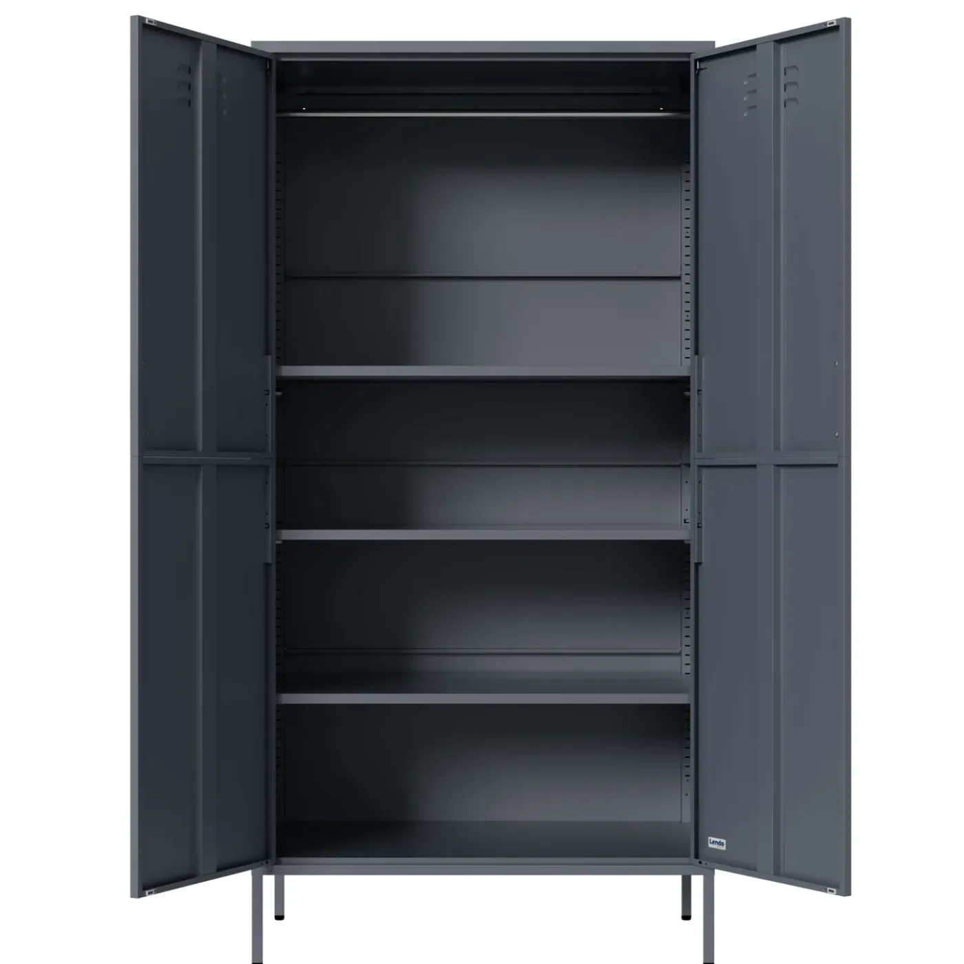 Lendo Online Lockerkast Metaal 90x50x180 Cm Antraciet