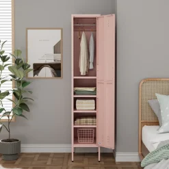Lendo Online Lockerkast Metaal 35x50x180 Cm Roze