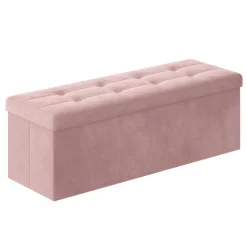 Leobert - Poef - Pastelroze - 110x38x38 Cm