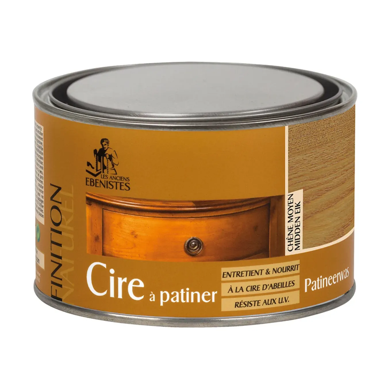 Les Anciens Ébenistes patineerwas midden eiken 300ml bijenwas