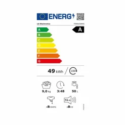 LG - Wasmachine Met Voorlader - Stoomreiniging, Direct Drive-motor - 60 X 85 X 55 Cm