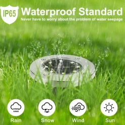 Lichtendirect - Led Solar Grondspot - 6 stuks - Tuinverlichting - Waterdicht