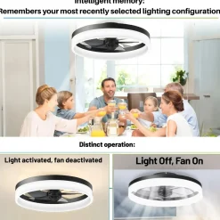 Lichtendirect - Plafondventilator Met Verlichting - Smart Ventilator Plafonniere-50cm