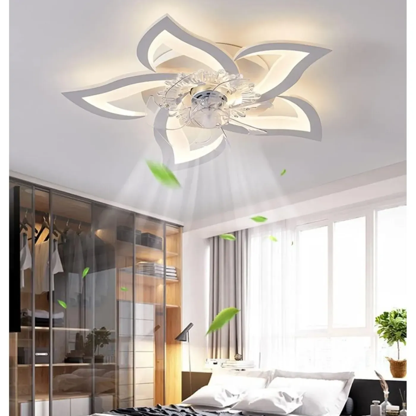 Lichtendirect - Plafondventilator met verlichting - Smart Ventilator Plafonniere- 69CM
