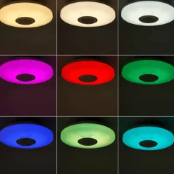 Lichtendirect- Smart plafondlamp met bluetooth speaker- Plafonniere- App functie-Afstandsbediening