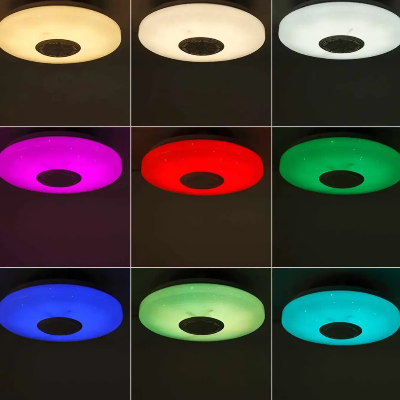 Lichtendirect- Smart plafondlamp met bluetooth speaker- Plafonniere- App functie-Afstandsbediening