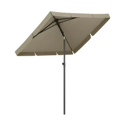 LifeGoods Parasol - Tuin - 200x125cm - Kantelbaar - Waterdicht - Taupe