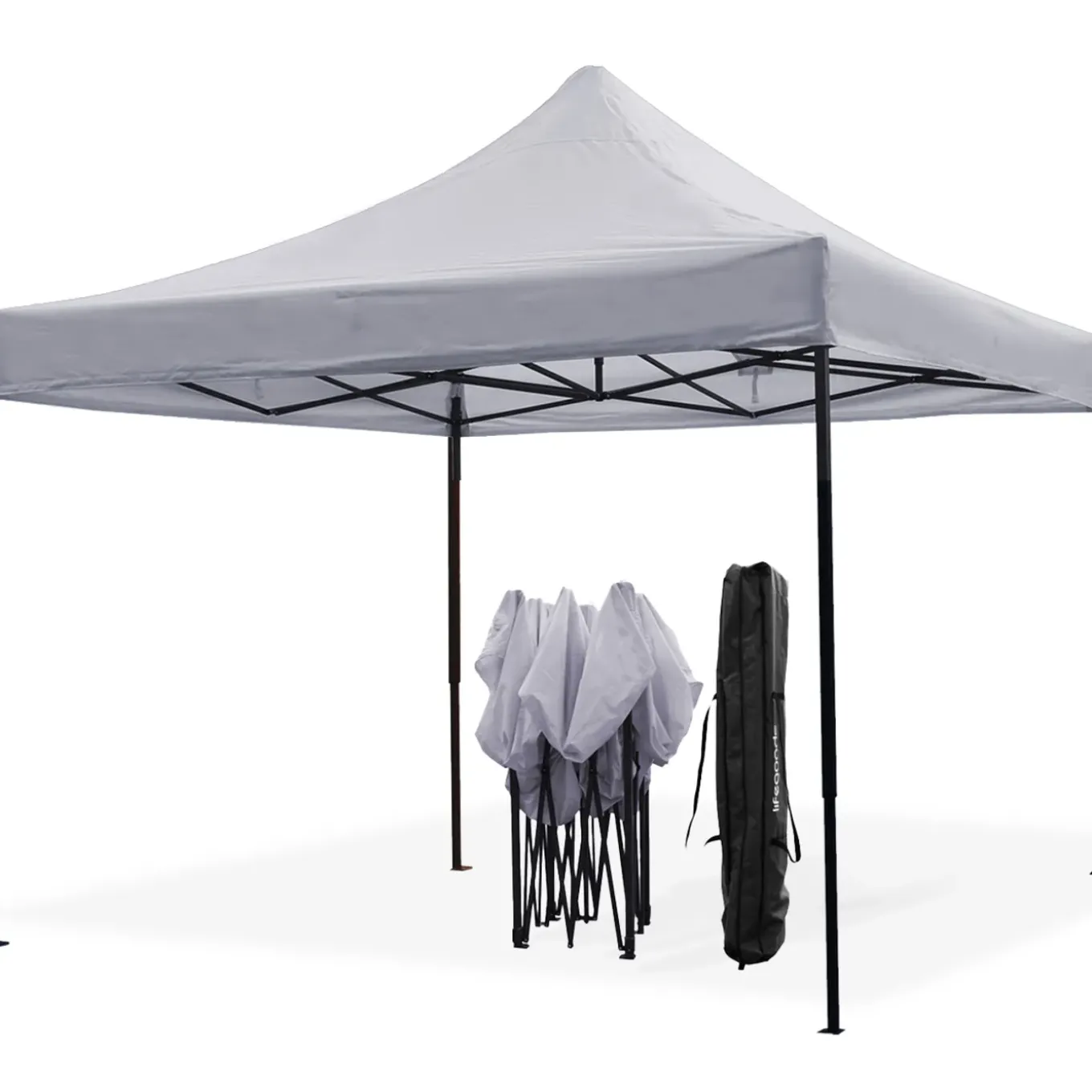 Lifegoods Partytent - Opvouwbaar - 3x3 M - Easy Up - Waterdicht - Donkergrijs