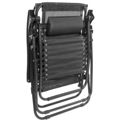 LifeGoods Tuinstoelen Opvouwbaar - Zonnescherm - Ligstoel - 2 Stuks - Metaal - Zwart