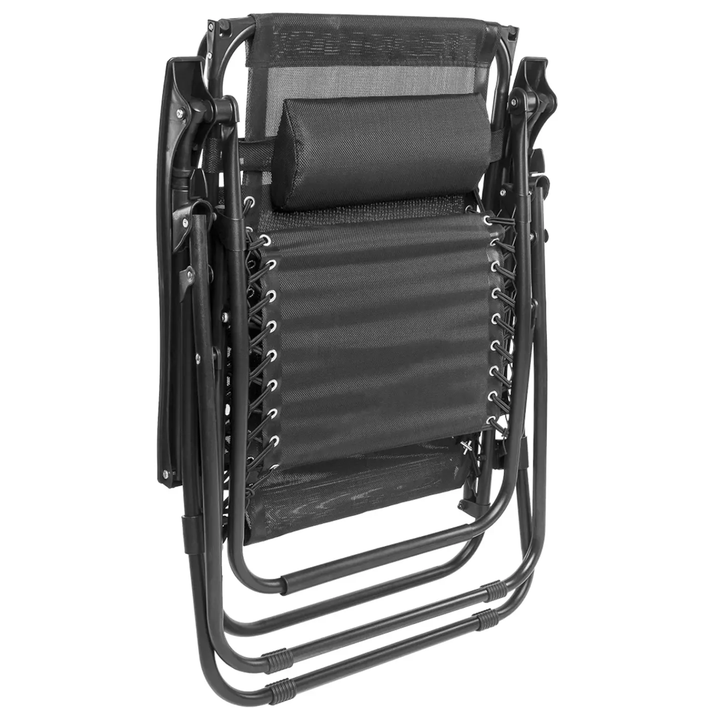 LifeGoods Tuinstoelen Opvouwbaar - Zonnescherm - Ligstoel - 2 Stuks - Metaal - Zwart