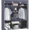 Life's Green Km2g Xxl Opvouwbare Kledingkast – Stalen Frame Met 200kg Draagkracht – 150x45x175cm