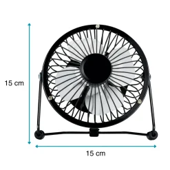 Lifetime Air Usb Ventilator Metaal D13cm