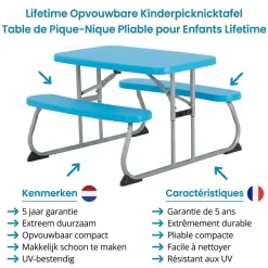 Lifetime Kindertafel Opvouwbaar - Picknickset Voor Binnen En Buiten - Groen