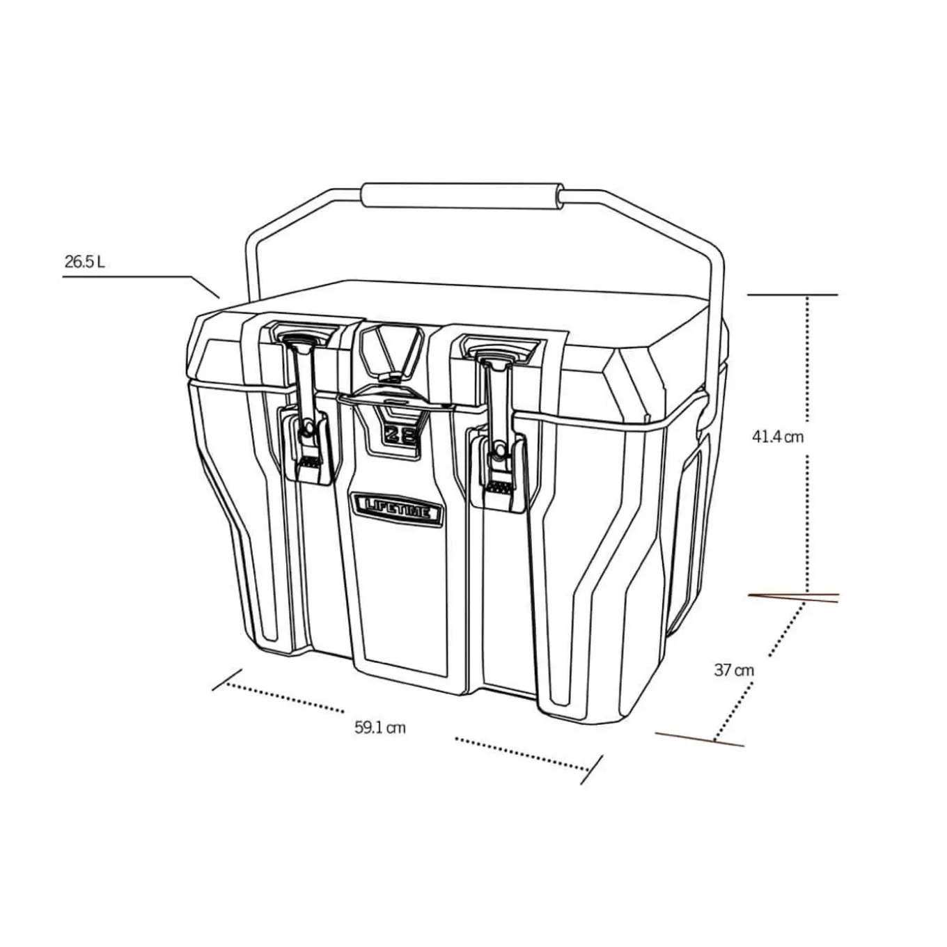 Lifetime Koelbox Premium 27 Liter Lb90911 - 33x55x41cm - Grijs