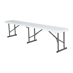 Lifetime Kunststof Bank Opbouwbaar - Wit - 29x183x42cm
