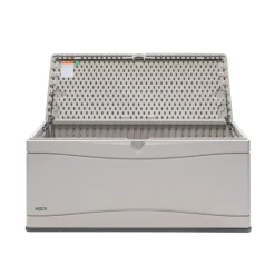 Lifetime Kunststof Kussenbox 495l - Tuinkist 61x152x67cm - Lichtgrijs