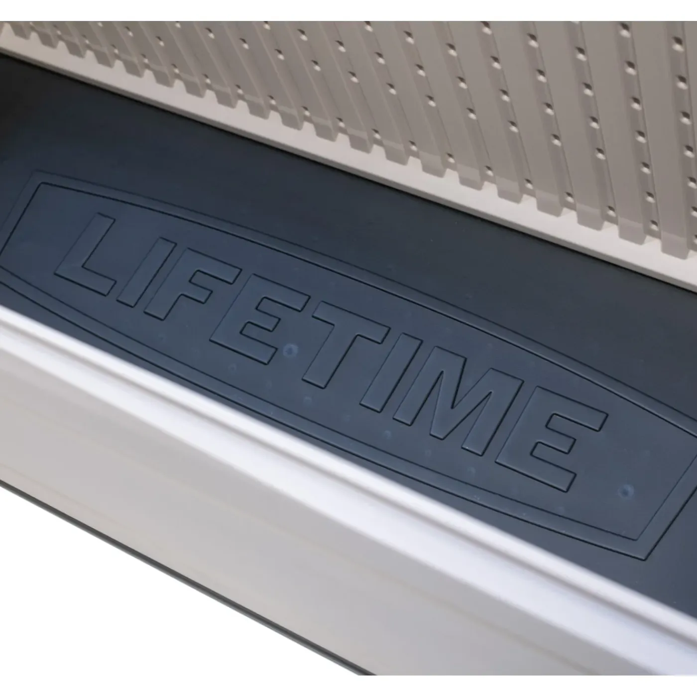 Lifetime Kunststof Kussenbox 495l - Tuinkist 61x152x67cm - Lichtgrijs