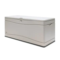 Lifetime Kunststof Kussenbox 495l - Tuinkist 61x152x67cm - Lichtgrijs