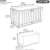 Lifetime Kunststof Kussenbox 440 Liter - Tuinkist 64x128x67cm - Bruin