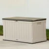 Lifetime Kunststof Kussenbox 440 Liter - Tuinkist 64x128x67cm - Lichtgrijs