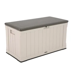 Lifetime Kunststof Kussenbox 440 Liter - Tuinkist 64x128x67cm - Lichtgrijs